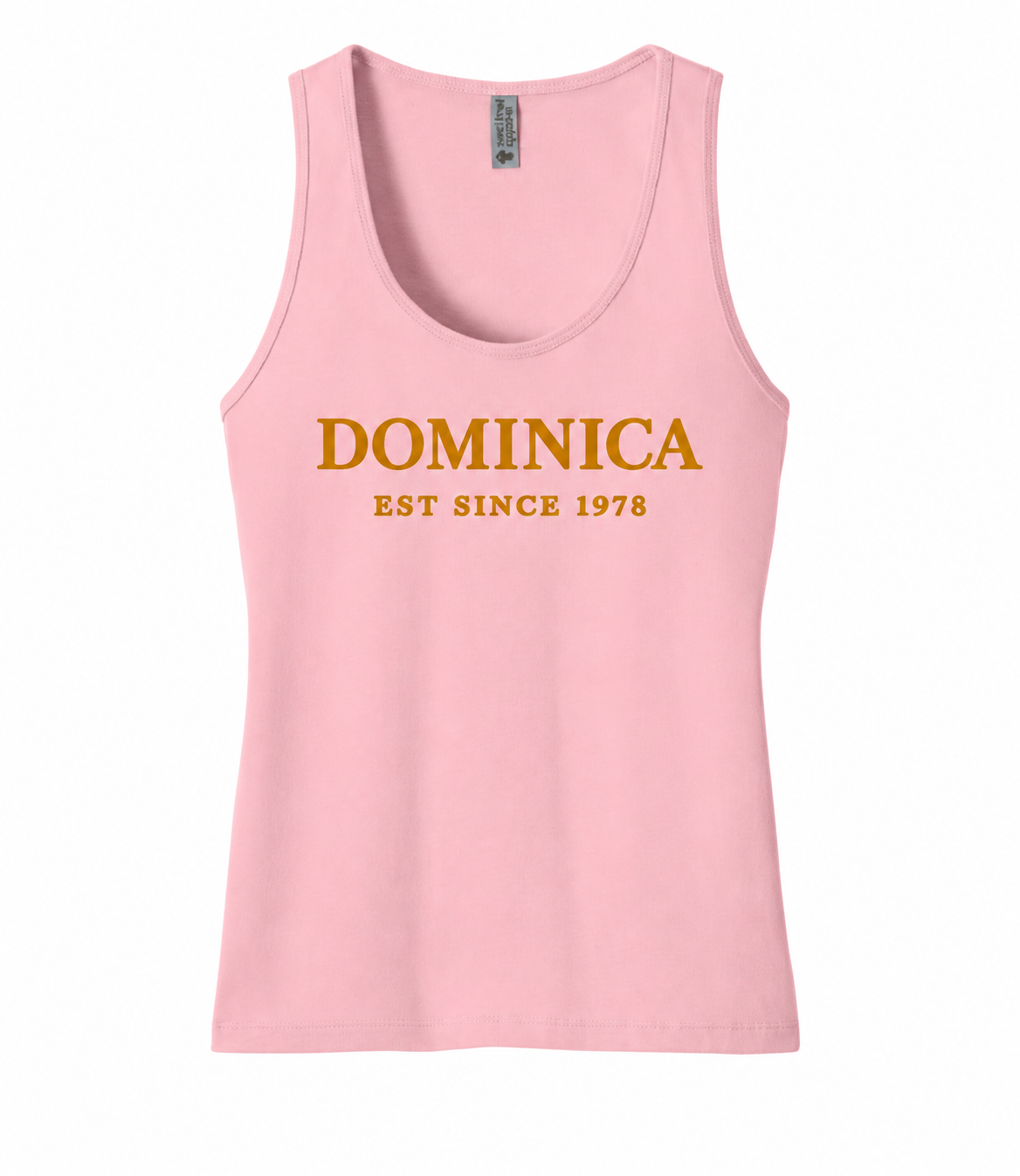 Dominica EST Since 1978 Tank Top — Women's Cotton Island Pride Top