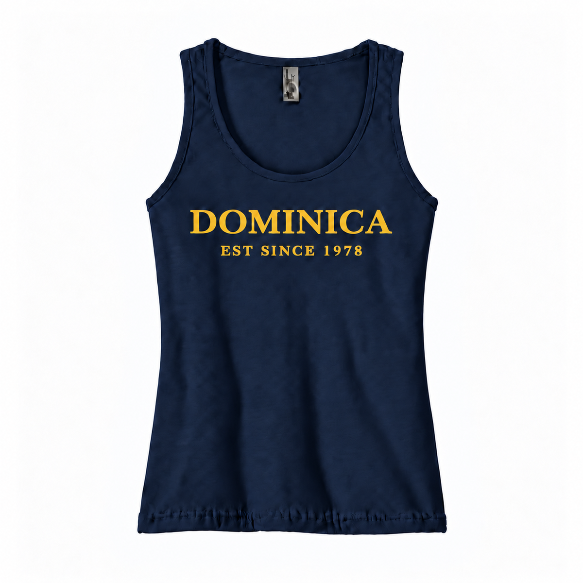 Dominica EST Since 1978 Tank Top — Women's Cotton Island Pride Top