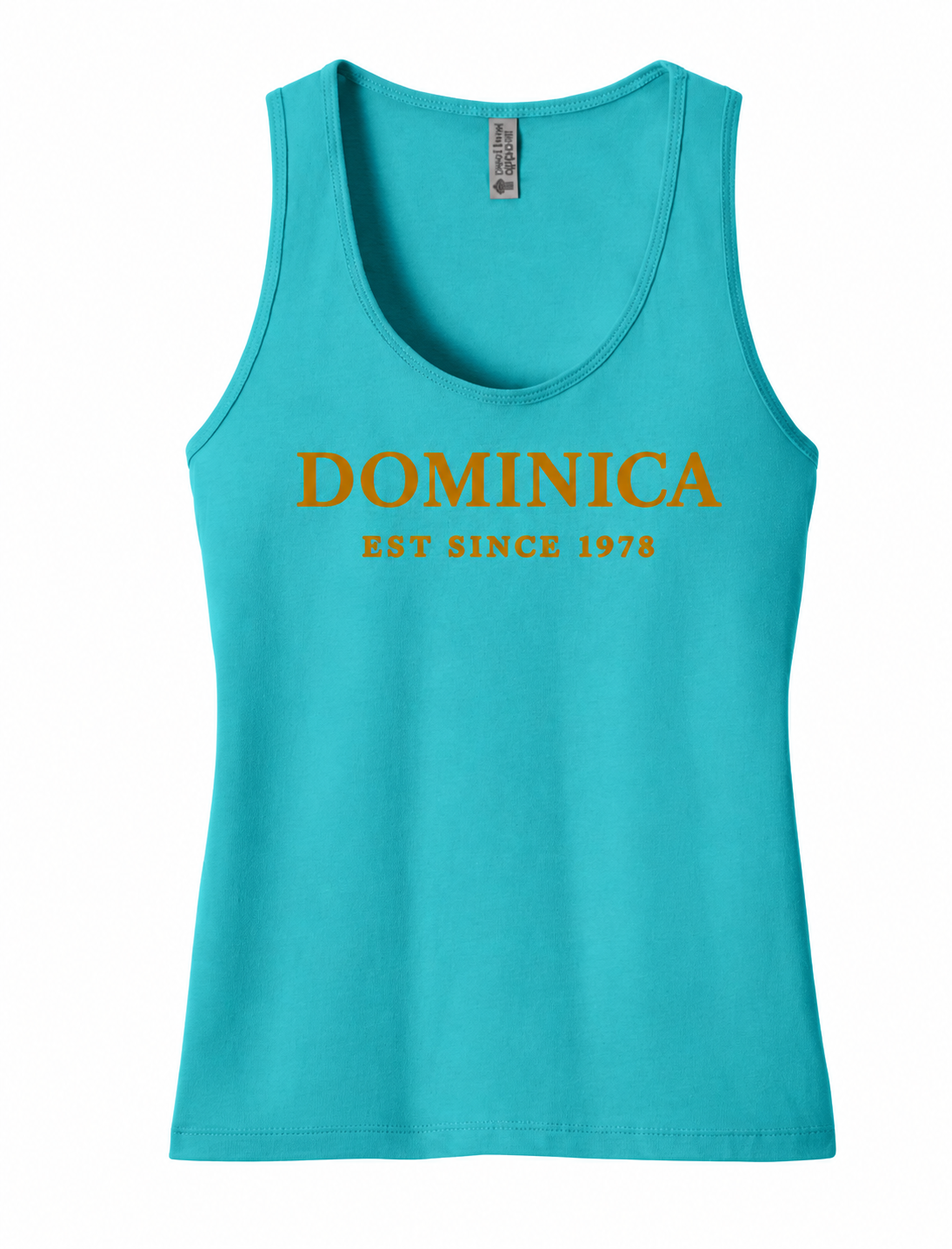 Dominica EST Since 1978 Tank Top — Women's Cotton Island Pride Top