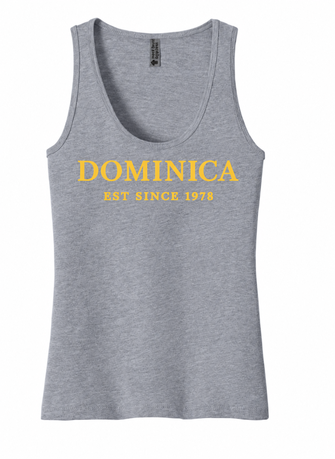 Dominica EST Since 1978 Tank Top — Women's Cotton Island Pride Top