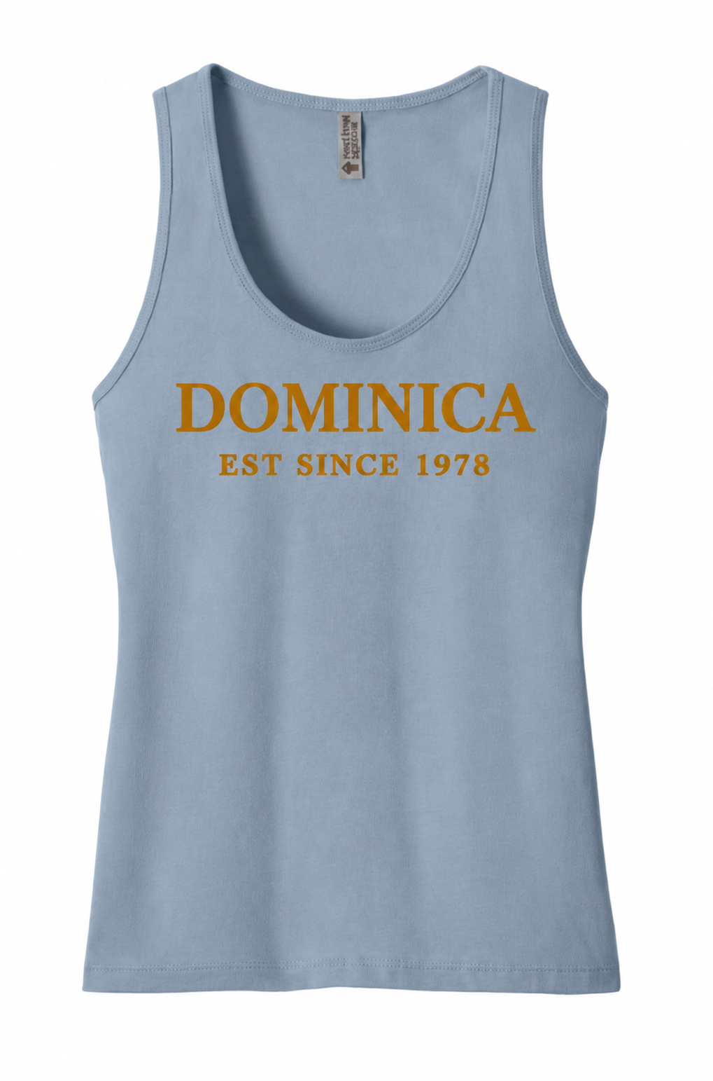 Dominica EST Since 1978 Tank Top — Women's Cotton Island Pride Top