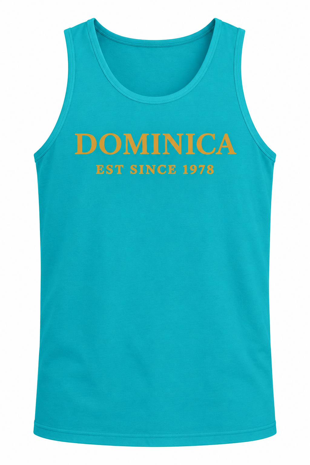 Dominica EST. 1978 Cotton Muscle Tank — Island Pride Tank Top