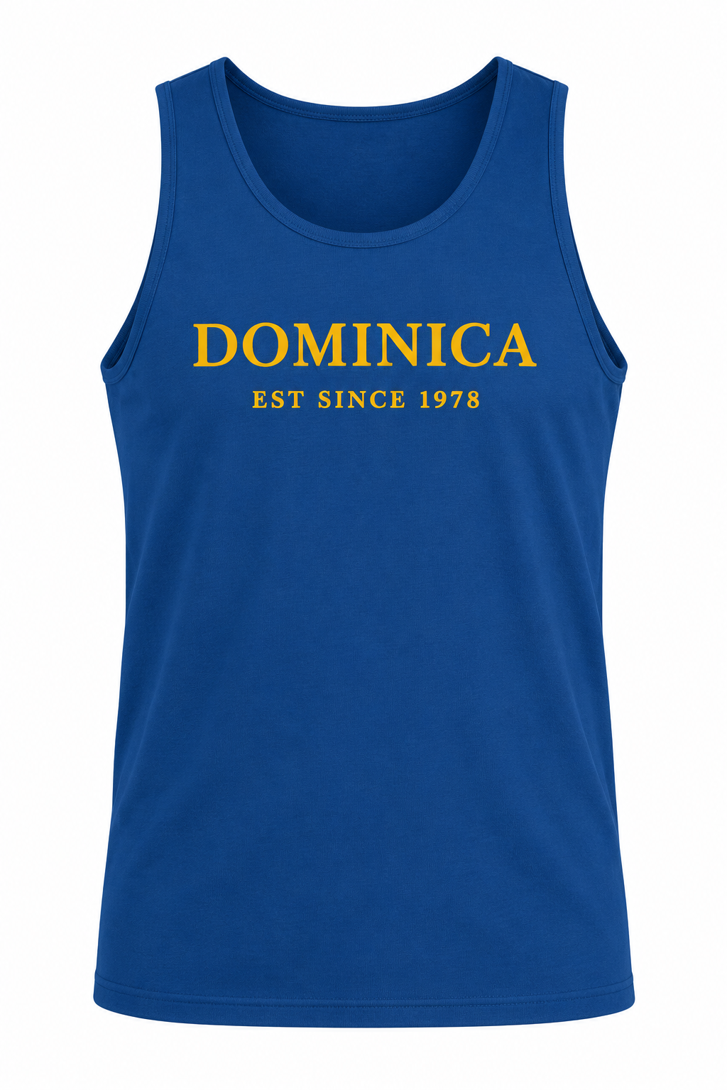 Dominica EST. 1978 Cotton Muscle Tank — Island Pride Tank Top